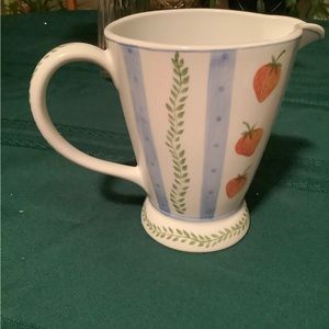 Andrea by Sade’s porcelain water pitcher, 6 1/4” tall